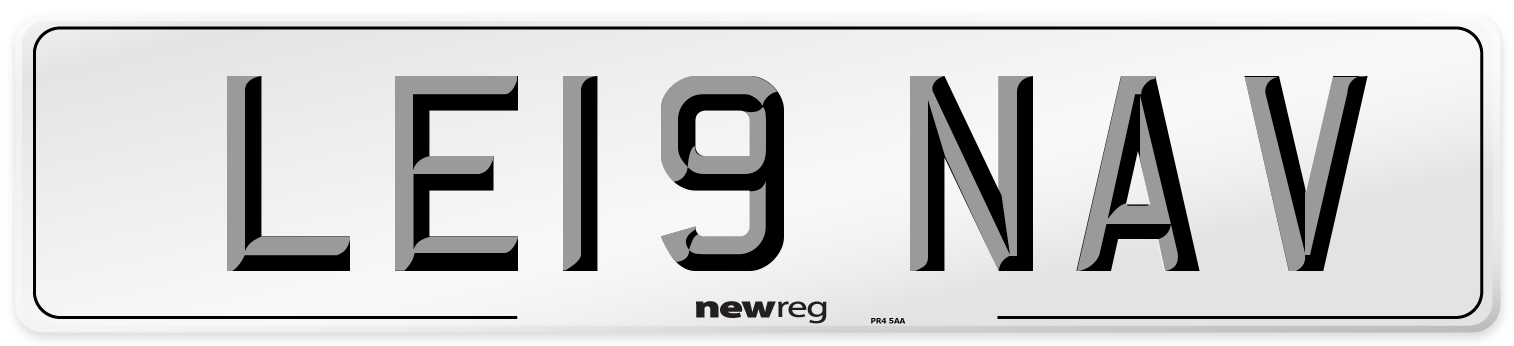 LE19 NAV Number Plate from New Reg